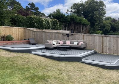composite and timber Garden decking